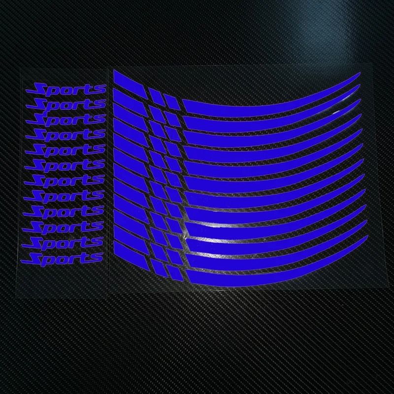 Universal Reflective Wheel Rim Stripe Decals | High-Visibility Safety Tape for 18" to 21" Wheels