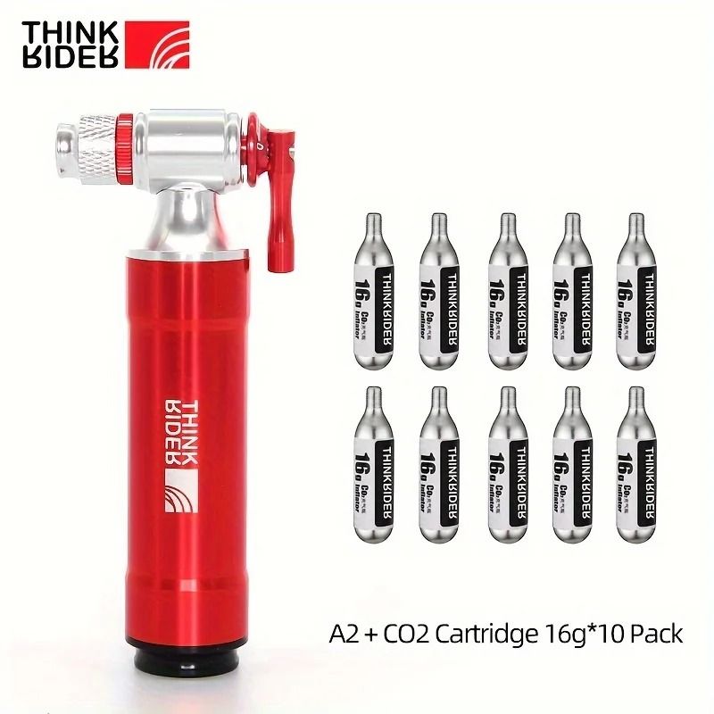 ThinkRider CO2 Bicycle Pump | Ultra-Lightweight Aluminum Inflator for Presta & Schrader Valves