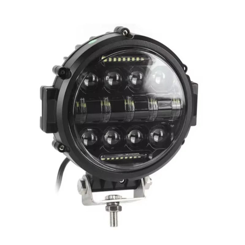 7-Inch 100W High-Intensity LED Work Light | 10000LM Round Offroad Spotlight with White DRL for SUV & Truck