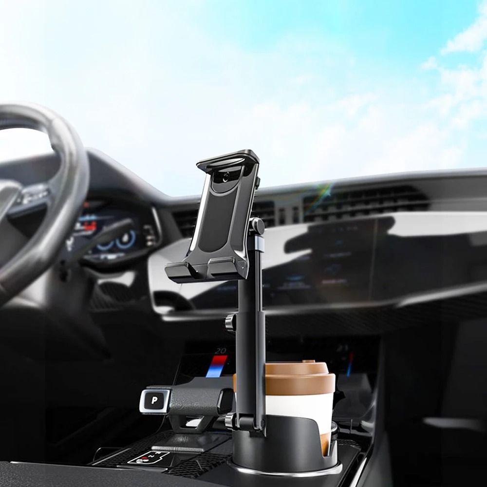 Multifunction Car Cup Tablet & Phone Holder Stand | Adjustable Drink Organizer Storage Accessory
