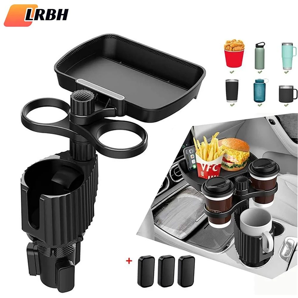 Multifunction Car Cup Holder Expander Tray | Detachable Food Tray & Organizer Table for Automotive Interiors