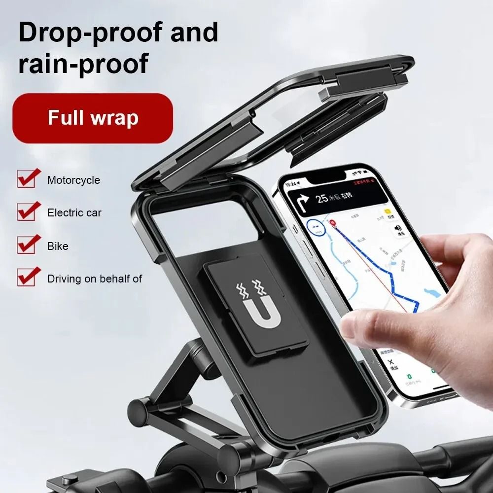 Waterproof 360° Swivel Motorcycle & Bike Phone Mount | Universal Adjustable GPS Holder