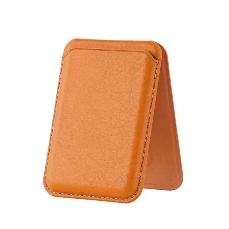 Strong Magnetic Leather Wallet with Hidden Stand | MagSafe Card Holder for iPhone 15, 14, 13 Pro Max