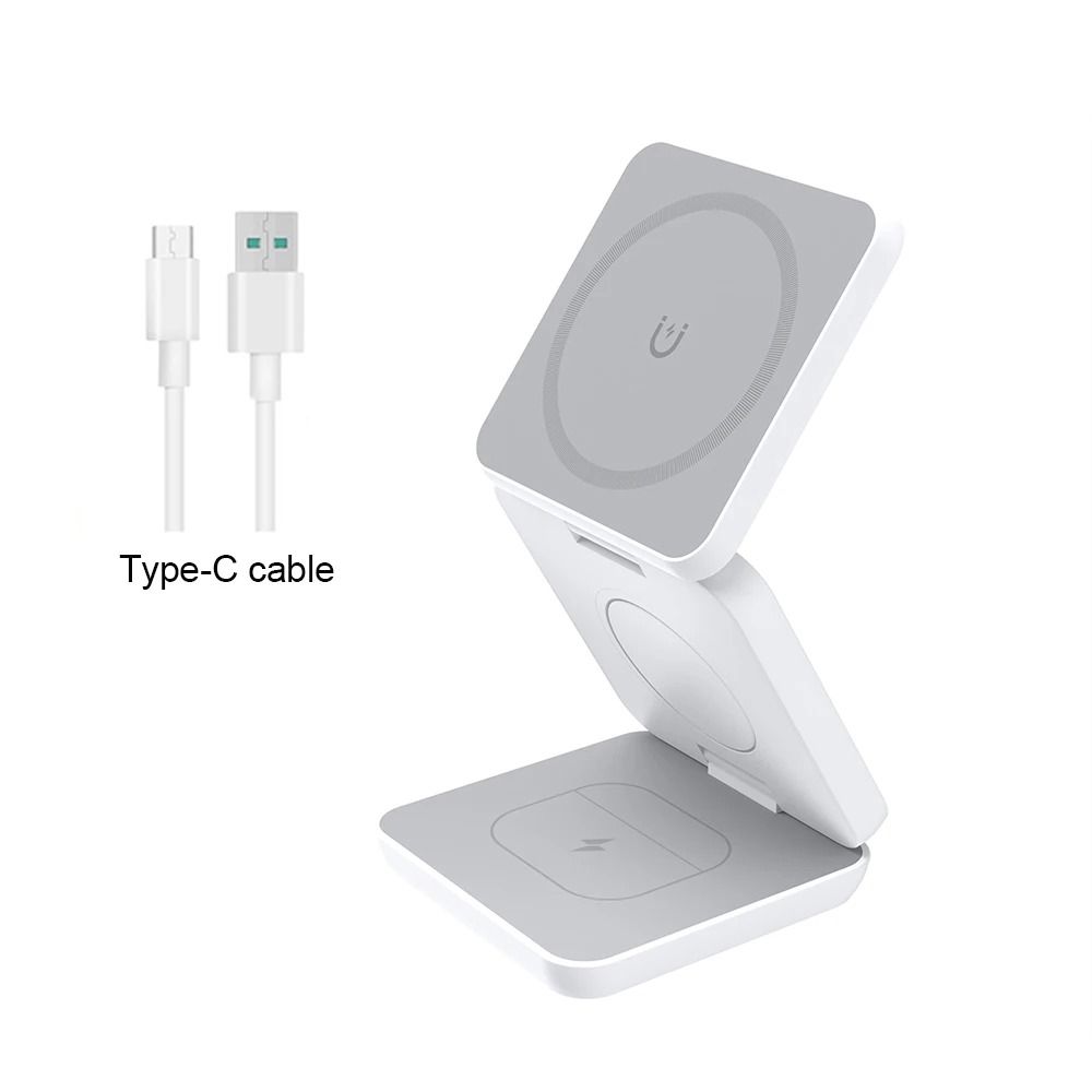 3-in-1 Foldable Magnetic Wireless Charging Station | Fast Charging Stand for iPhone 16 Series & Apple Watch