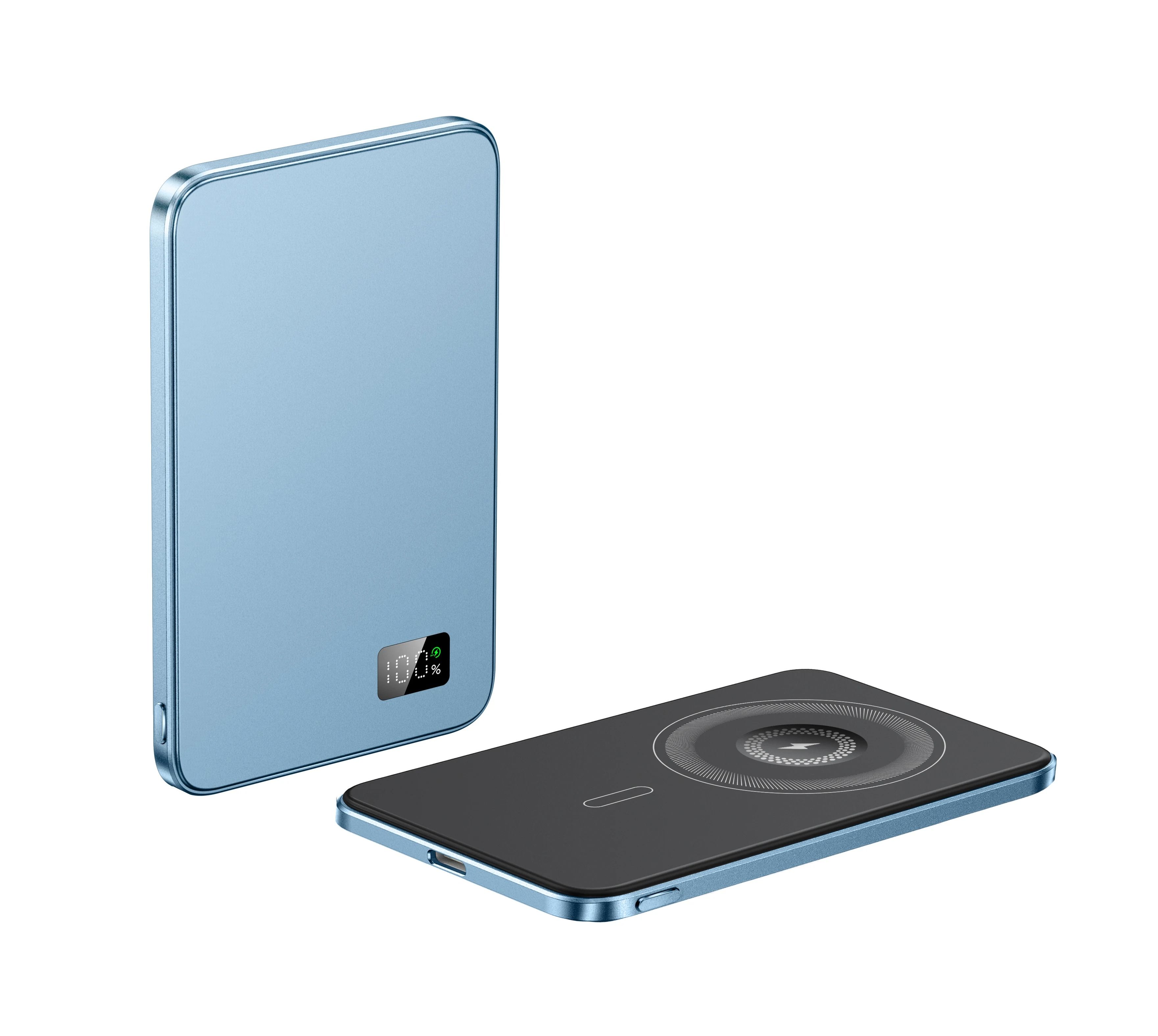 Ultra-Thin Alloy Magnetic Power Bank | Wireless Fast Charger for iPhone 16, iWatch & AirPods
