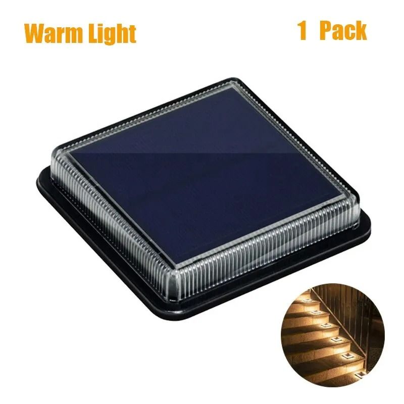 12 LED Solar Deck Lights | High-Efficiency Outdoor Step & Stair Lamps for Garden Decoration