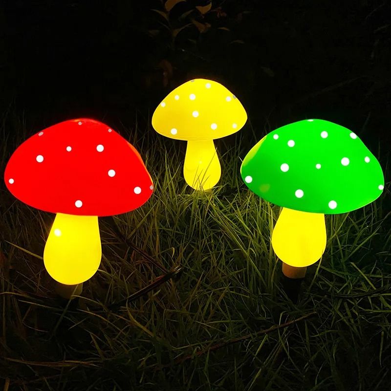 Solar Mushroom Garden Stake Lights | 8-Mode Waterproof Outdoor Landscape Decor for Yard & Pathway