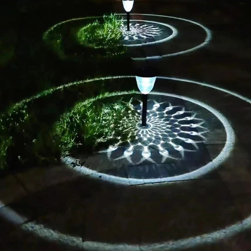 Solar Pathway Circle Pattern Lights | Waterproof Outdoor LED Landscape Lighting for Yard & Walkway