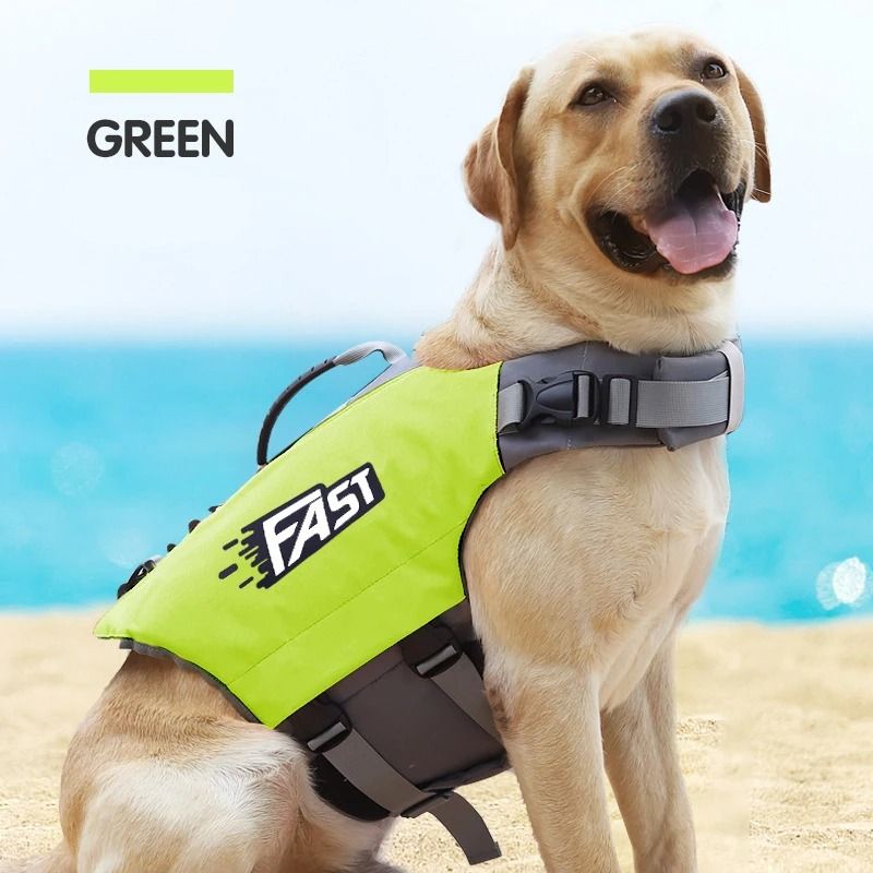 Dog Swimming Life Jacket | High-Visibility Reflective Safety Vest | Adjustable Pet Swimwear for Pools & Surfing