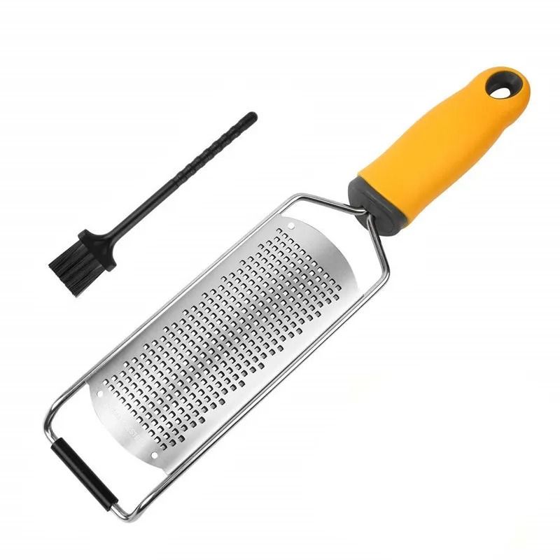 LMETJMA Professional Stainless Steel Lemon and Citrus Zester / Cheese Grater for Garlic, Ginger, and Chocolate