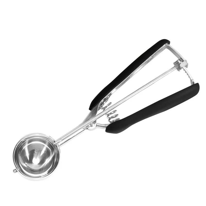 Professional Stainless Steel Cookie Dough and Ice Cream Scoop with Spring-Release Handle