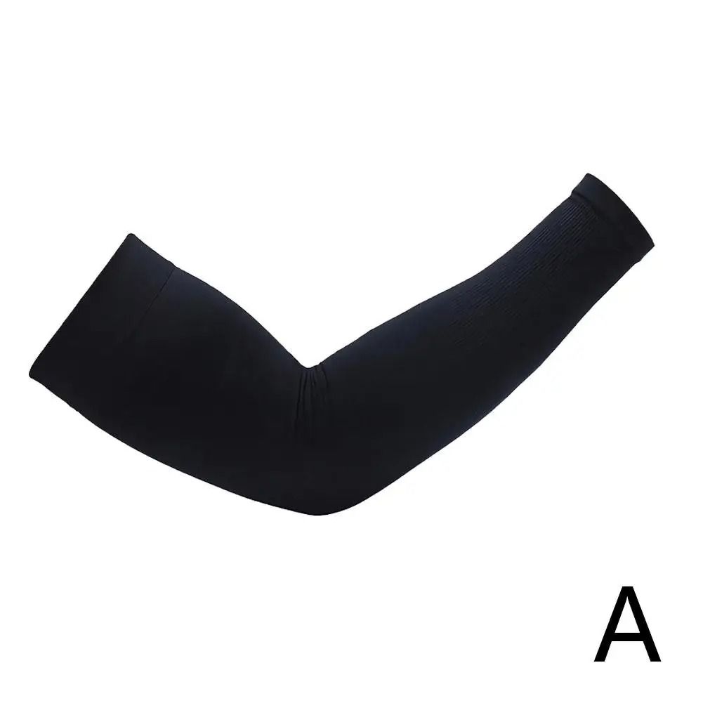 Mens Plus Size Ice Silk Sunscreen Sleeves - UV Protection Arm Covers