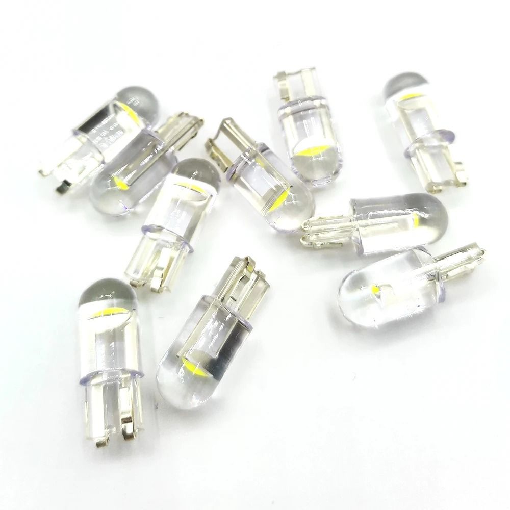 10-Piece T10 W5W COB LED Car Wedge Bulbs - High-Efficiency 12V Automotive Lighting
