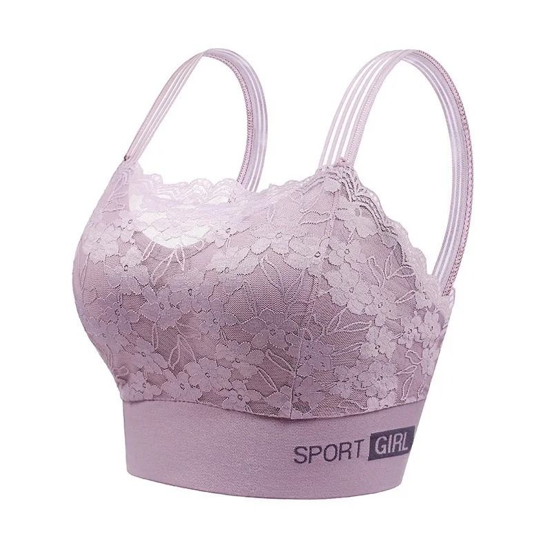 Premium Womens Lace Comfort Bralette - Sexy Wireless Vest Style Tube Top