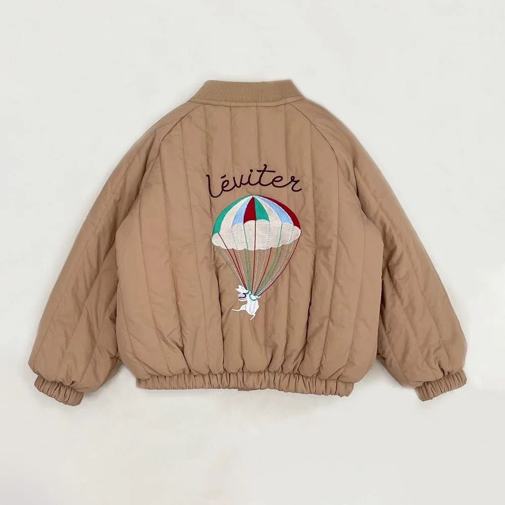 Toddler Boutique Embroidery Fleece Jacket - Kids Spring & Autumn Cotton Outerwear