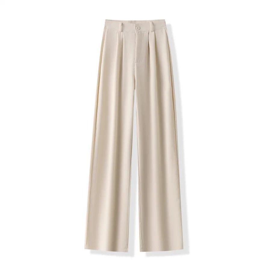 2024 High Waist Women's Suit Pants Straight Office Ladies Fashion Loose Suit Trousers