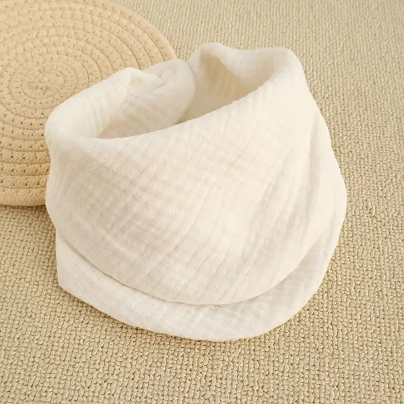 Newborn Soft Cotton Burp Cloths Solid Color Baby Drool Bandana Bib
