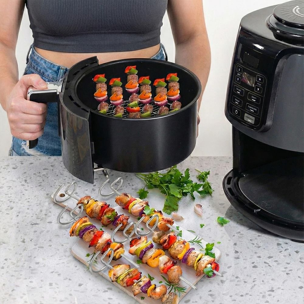 Vertical Air Fryer Skewer System - Premium 304 Stainless Steel Culinary Baking Needles