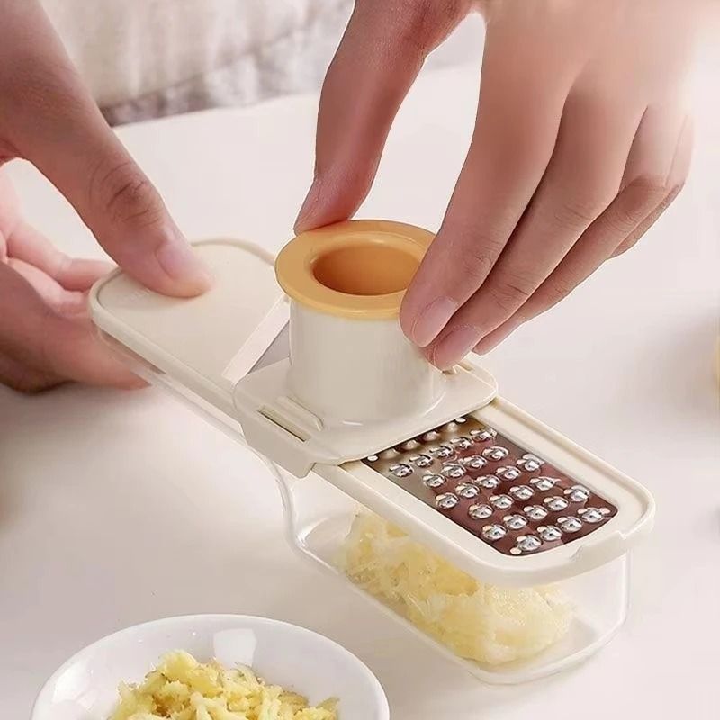 3-in-1 Multifunctional Ginger and Garlic Grinder, Slicer, and Precision Prep Tool