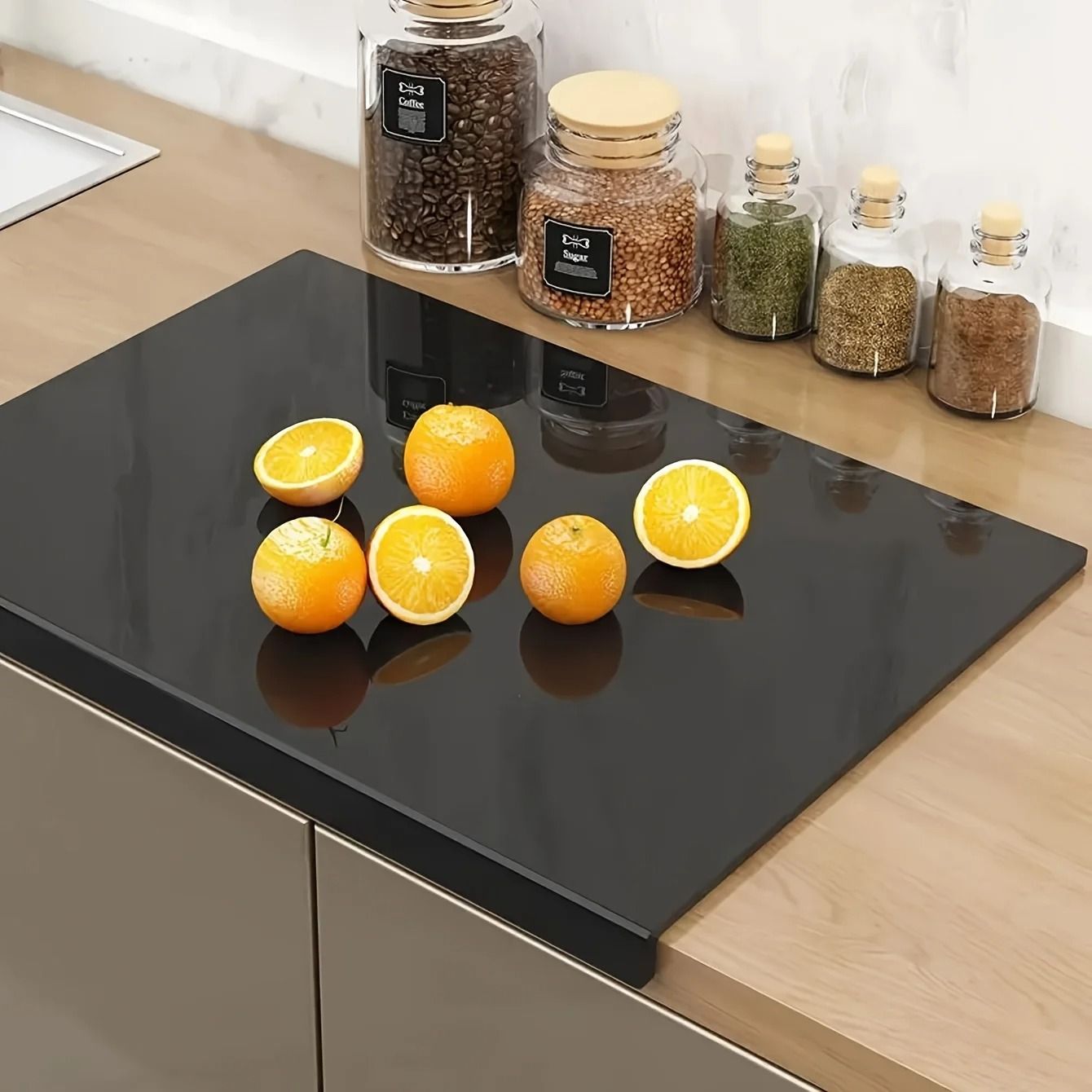 Acrylic Large Black Cutting Board and High-Performance Countertop Protection Architecture