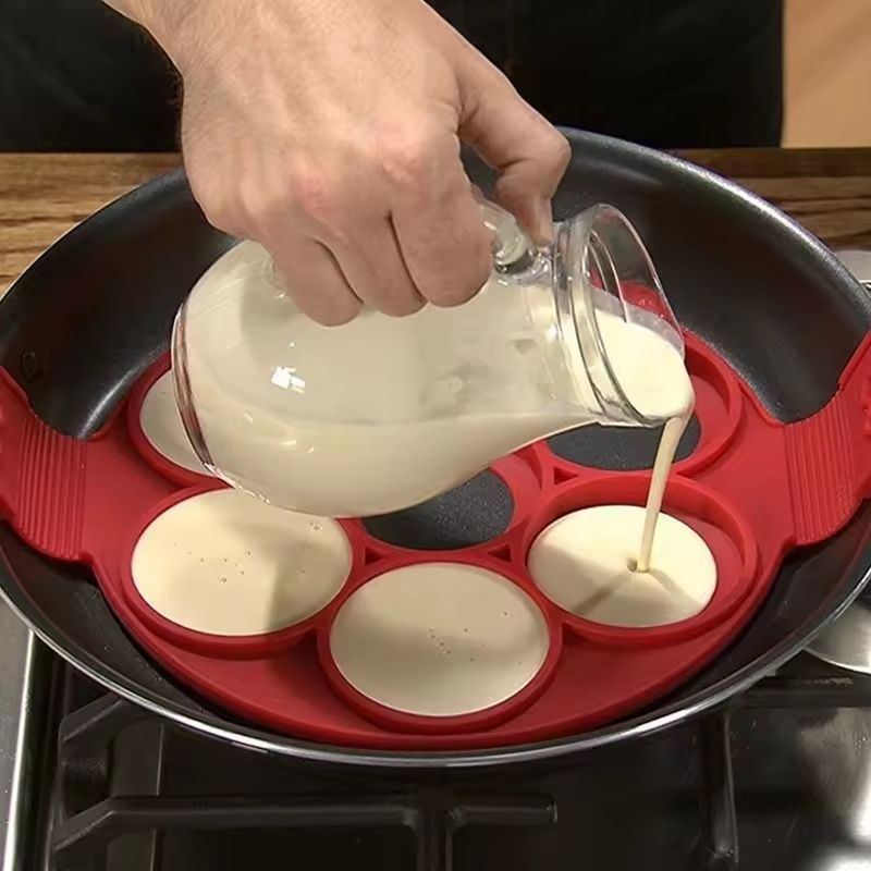 7-Hole Silicone Nonstick Pancake Maker and High-Performance Multi-Shape Culinary Architecture