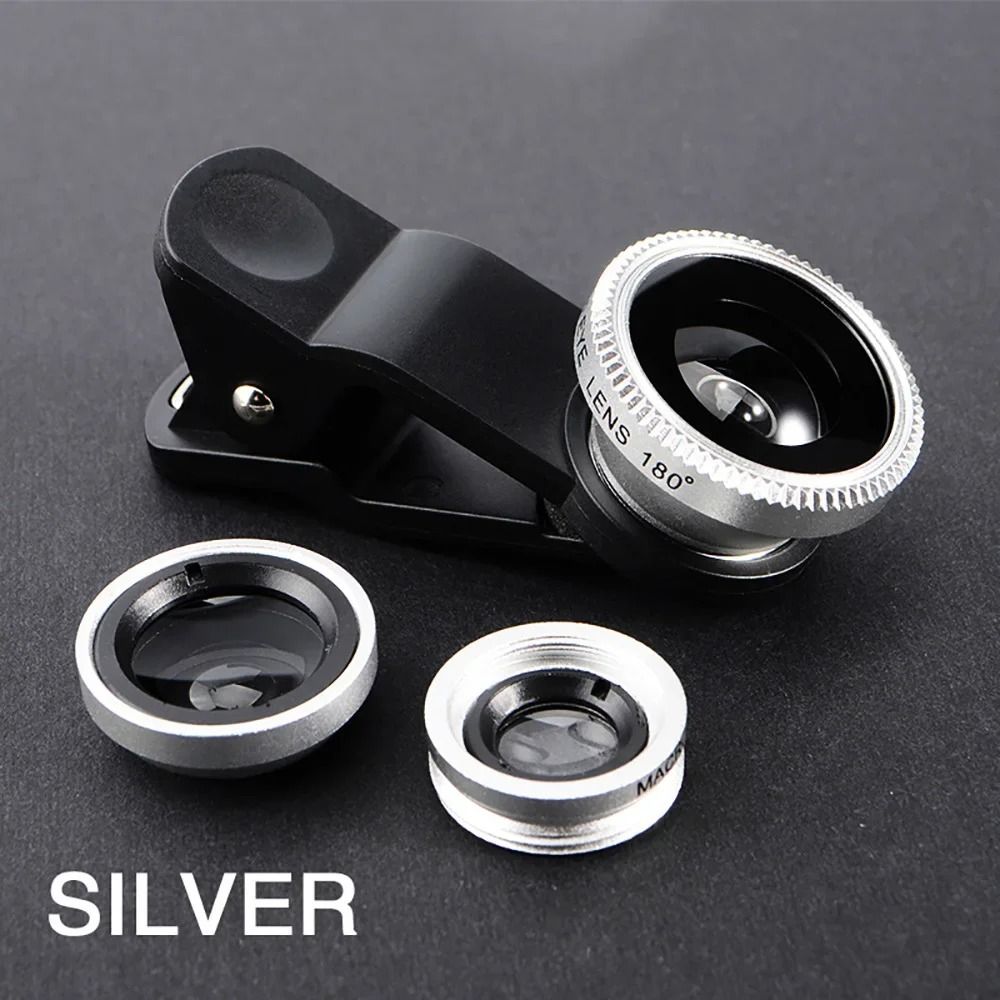 3-in-1 Wide Angle Macro Fisheye Lens Smartphone Camera Kit