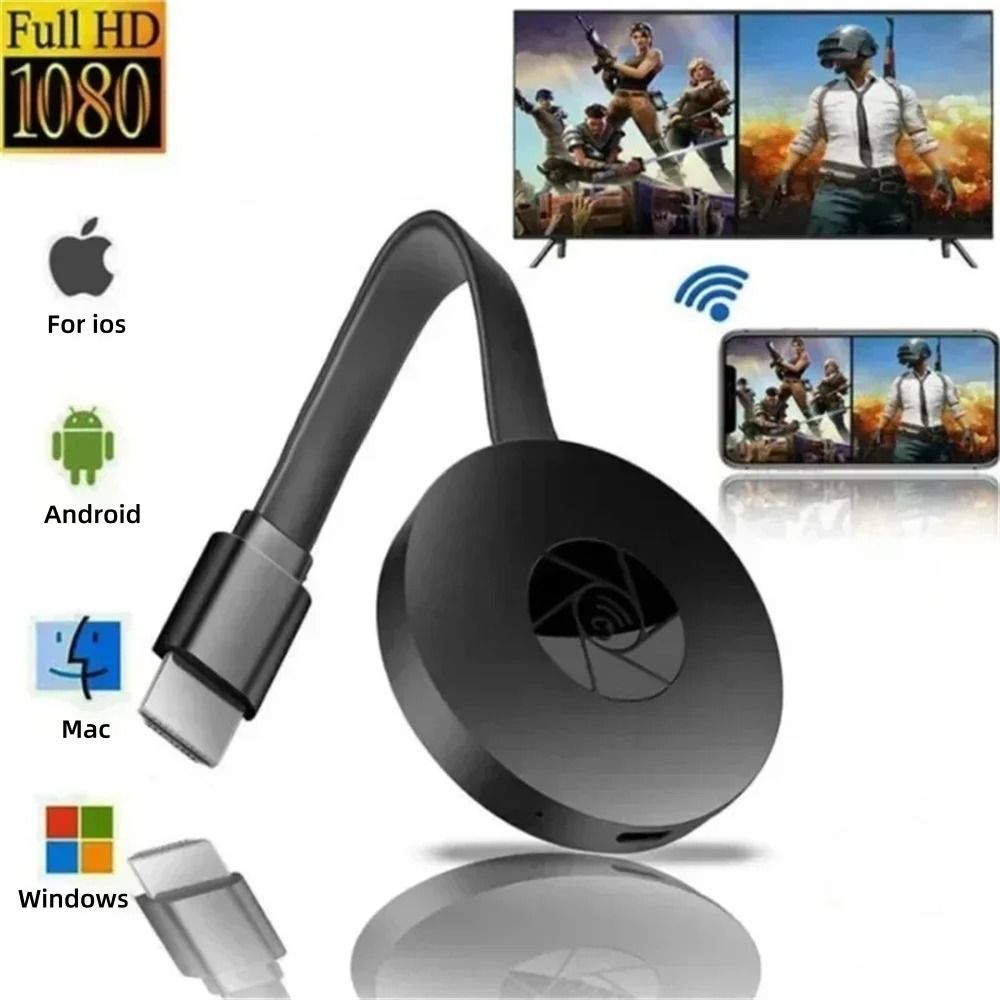 1080P G2 High-Fidelity WiFi TV Display Dongle and Wireless Mirroring Receiver