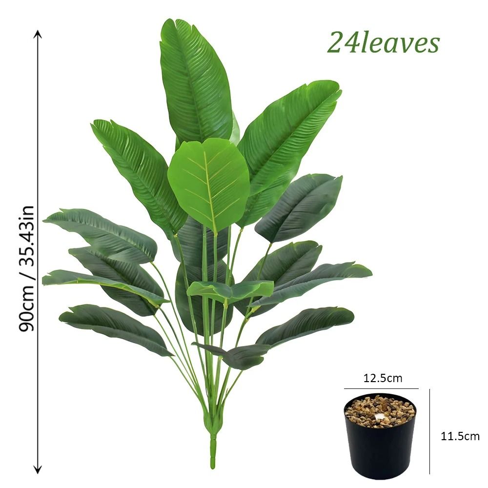 Premium 24-Leaf Artificial Areca Palm Tree with Pot