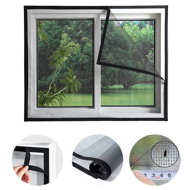 Window Screen With Net DIY Self-Adhesive Window Screen Net | Custom Size Mosquito & | Inspire ...