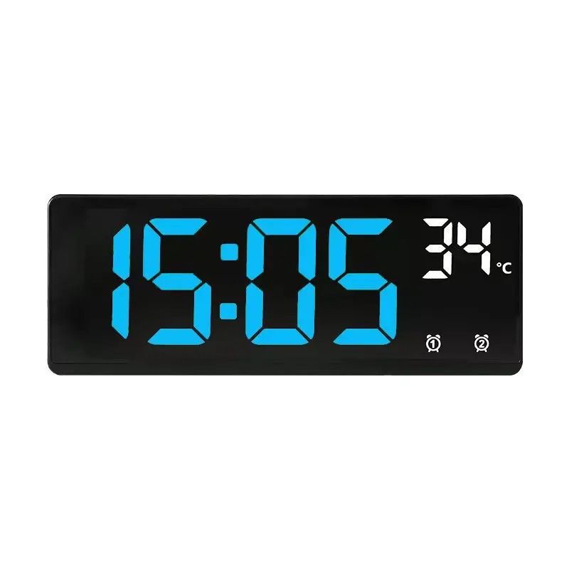 Intelligent LED Digital Alarm Clock | Voice Control & Temperature Display Desktop Table Clock