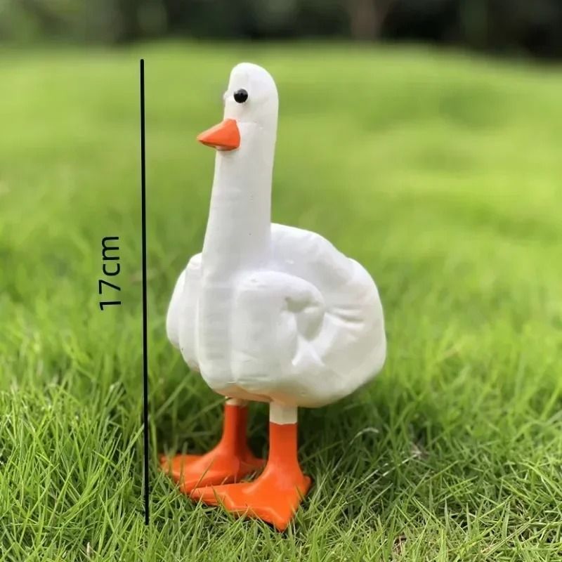 Rebellious Middle Finger Duck Statue | Hilarious Resin Sculpture for Garden, Home Office & Quirky Desk Decor