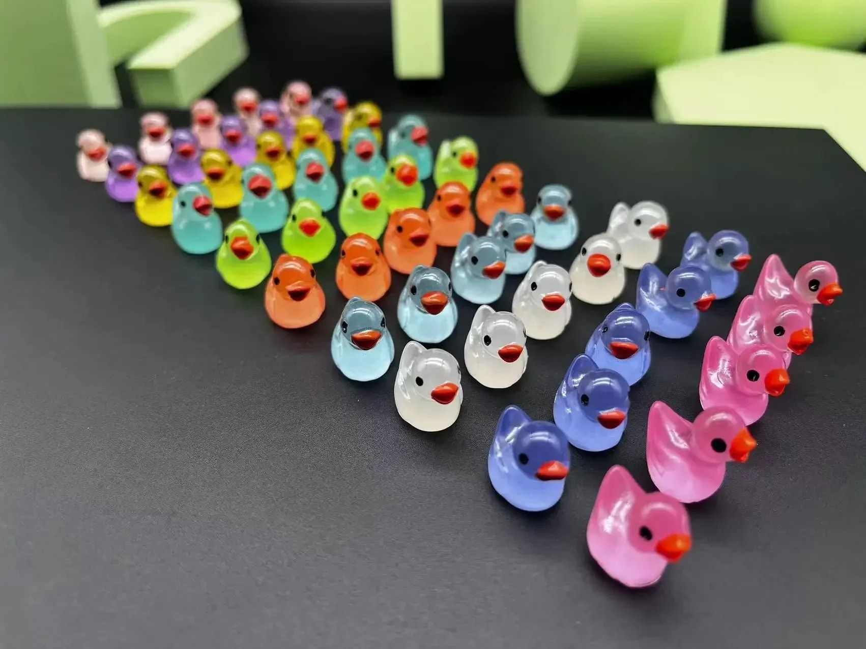 Glowing Miniature Resin Ducks | 50pc Luminous Fairy Garden Charms | 2025 Edition Micro Landscape Decor