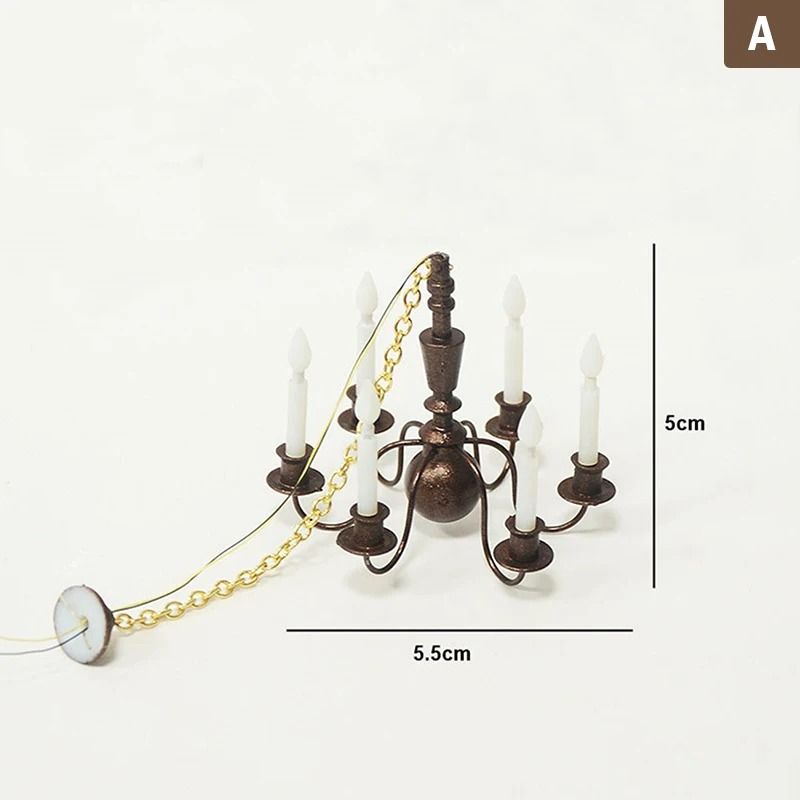 Cyber-Luxe LED Dollhouse Chandelier | 3V Miniature Ceiling Light | Executive Model & Studio Sanctuary Decor