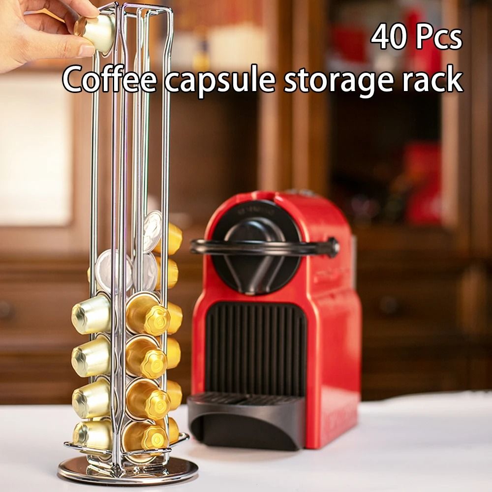 Aura Coffee Carousel | 360° Rotating 40-Pod Capsule Nexus | Executive Studio & Caffeine Sanctuary Decor