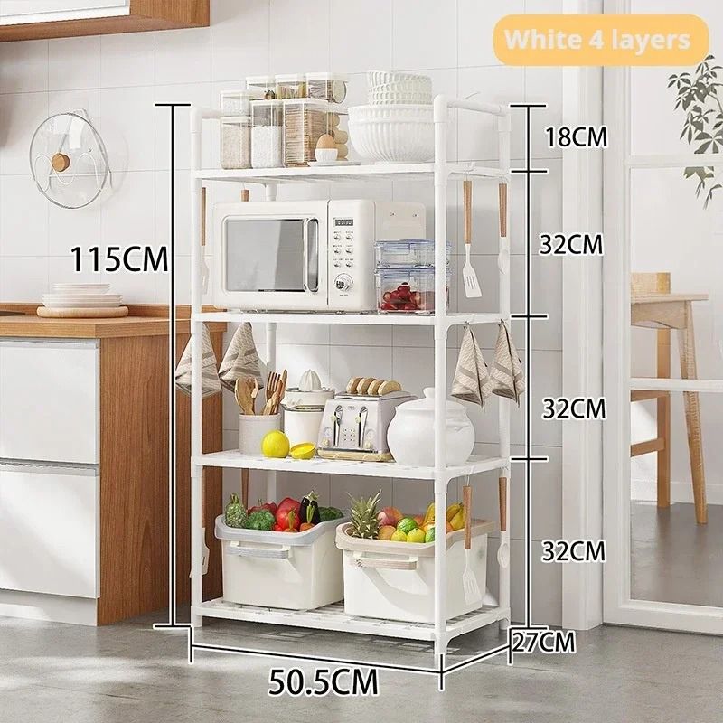 Monolith Floor Nexus | Industrial Multi-Tier Microwave & Culinary Storage Tower