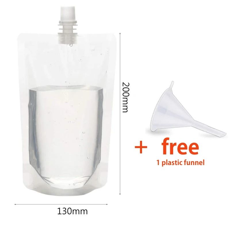 Professional Travel Drink Spout Pouches | Transparent Portable Beverage & Juice Storage System