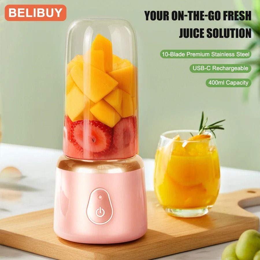 Portable USB Electric Juicer | 304 Stainless Steel Fruit Blender | Executive 300ML Smoothie & Wellness System