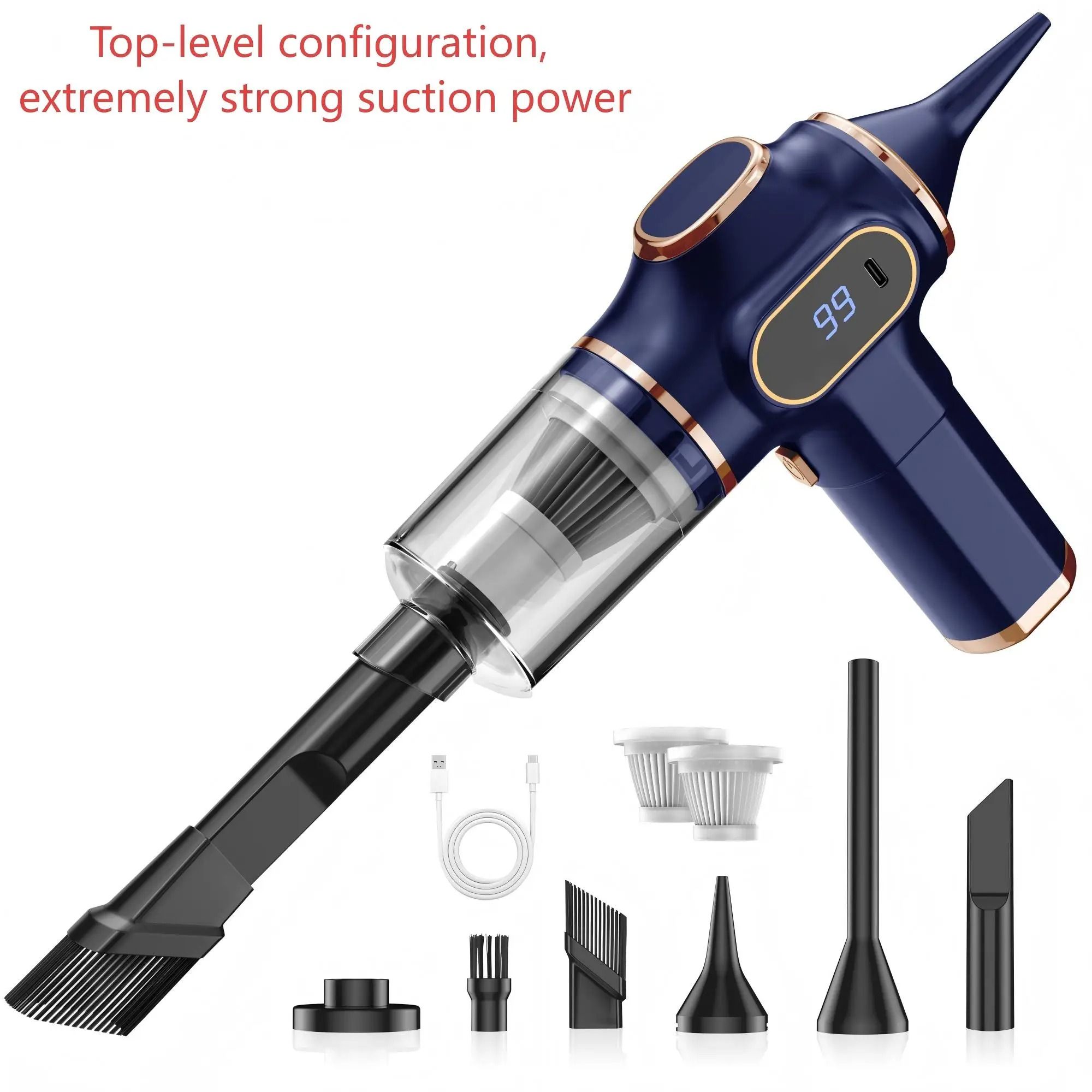 Wireless High-Power ABS Vacuum | Portable Multi-Surface System | Executive Office, Car & Pet Hair Solution