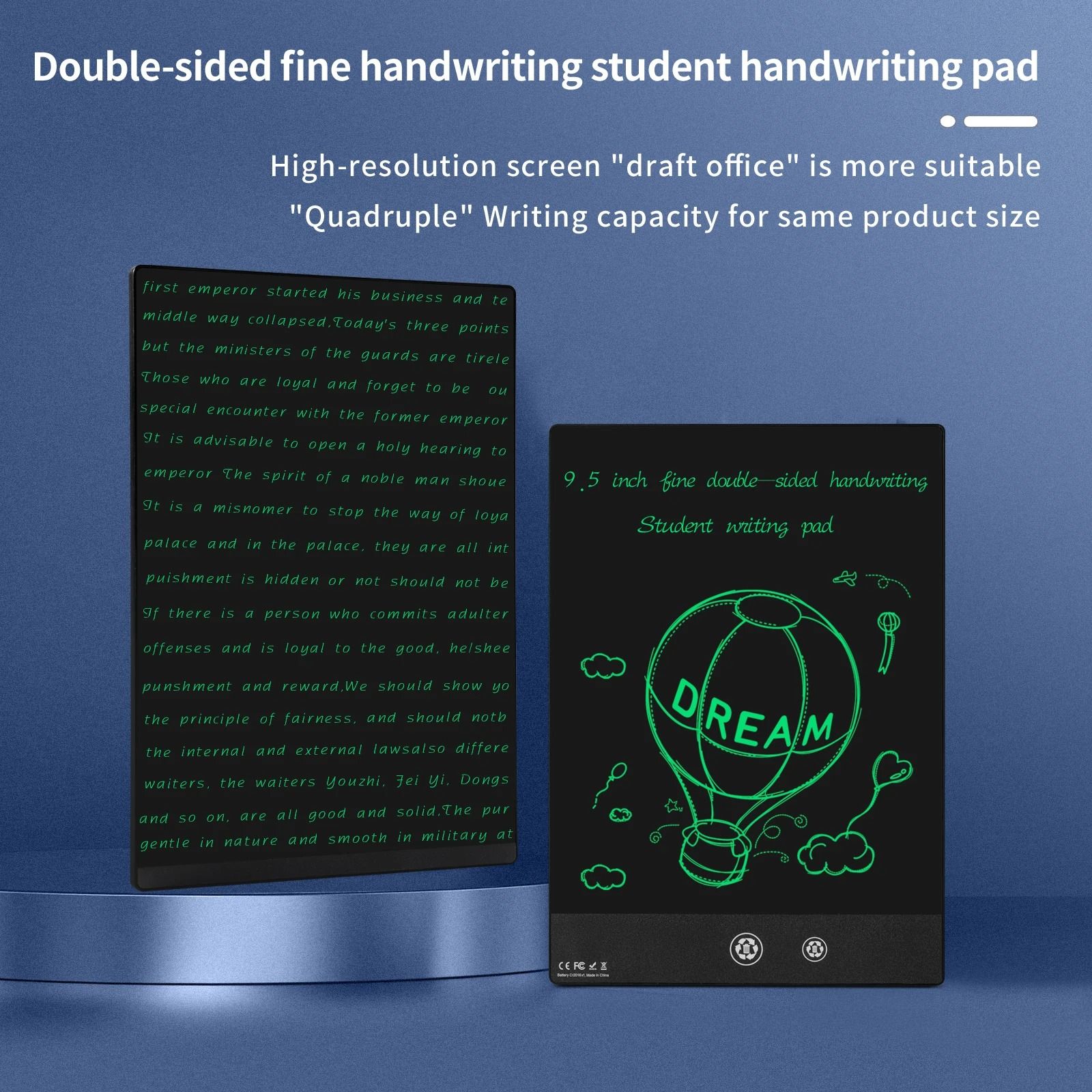 9.5" Superfine LCD Writing Tablet | Ultra-Thin Digital Notepad | Executive Minimalist Creative Sanctuary