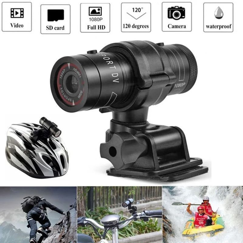 F9 Pro Extreme Sport DV | 1080P Full HD Flashlight Action Cam | Tactical Aluminum Helmet Mount Vision Suite