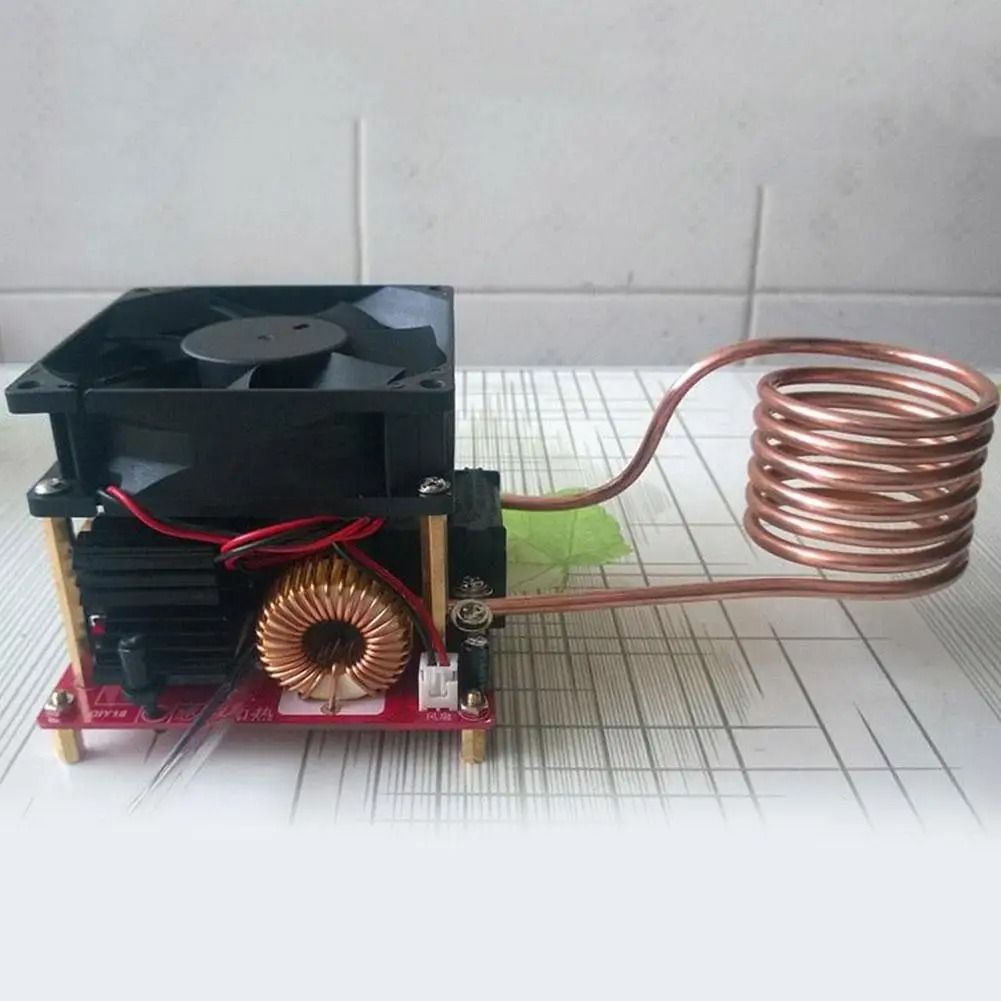 1000W ZVS Induction Heating Board Module with Copper Coil Low Voltage High-Frequency Power Supply for DIY Induction Cook