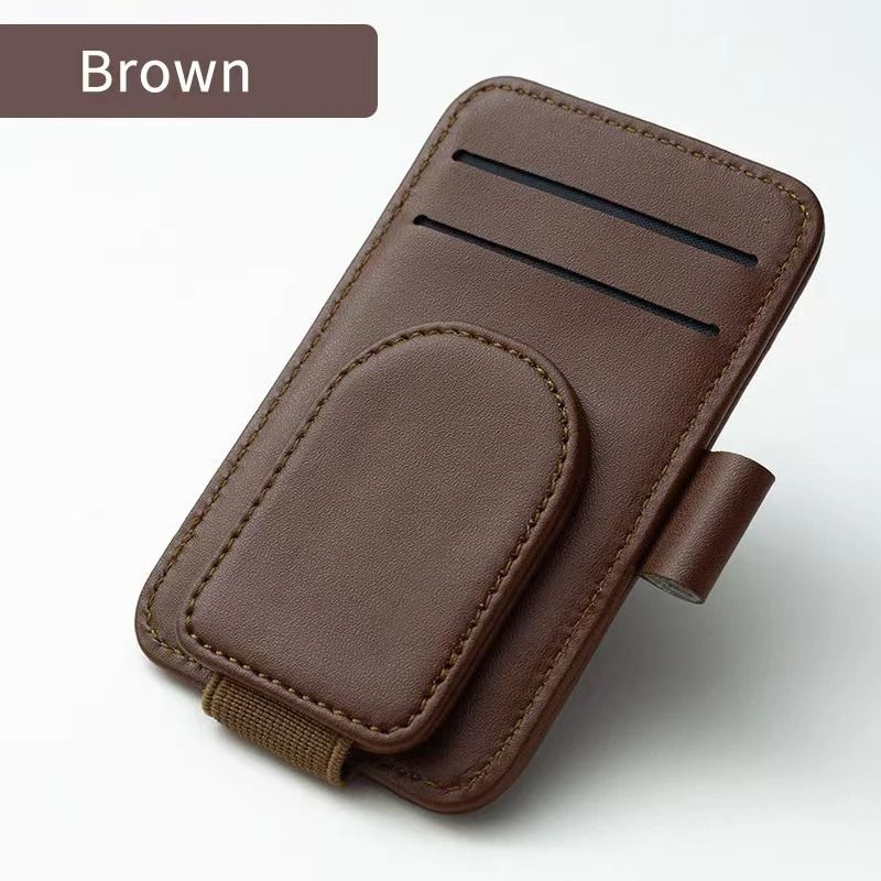 Slimline Executive Leather Sun Visor Organizer