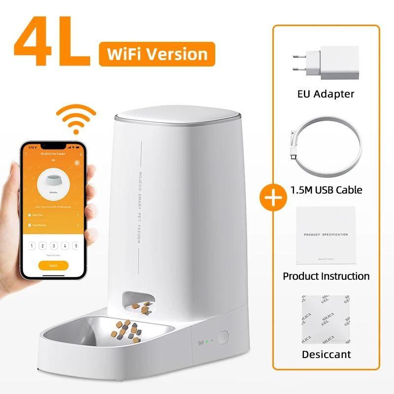 ROJECO Smart-App WiFi Automatic Pet Feeder