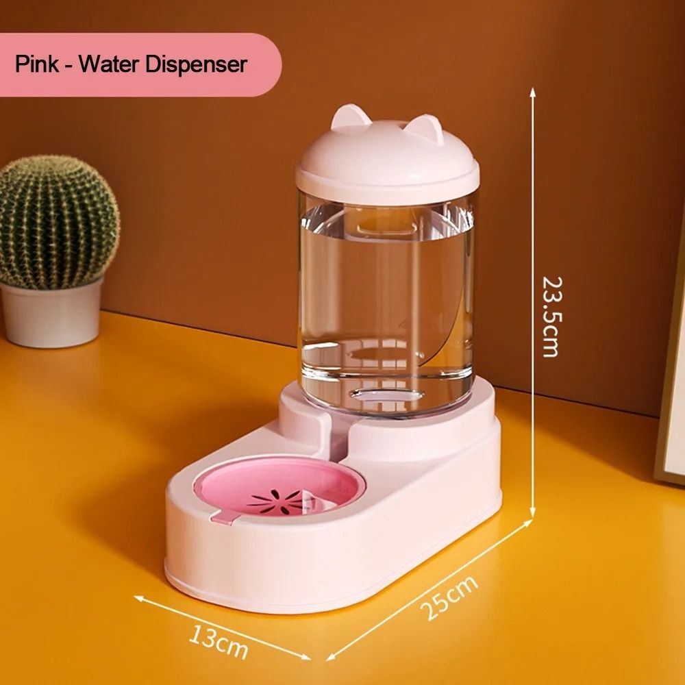 Cute Cat-Shaped Automatic Gravity Pet Feeder & Waterer