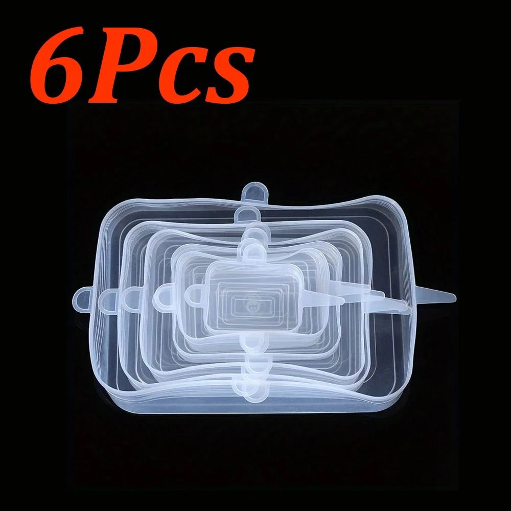 Reusable Silicone Stretch Lids Set - Flexible Elastic Food Covers for Bowls, Cups & Containers