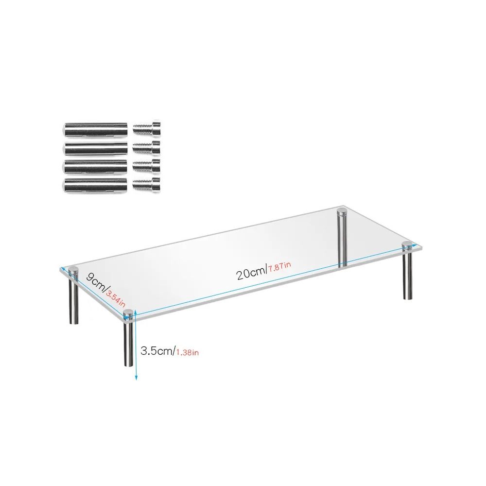 Clear Acrylic Display Riser with Stainless Steel Legs