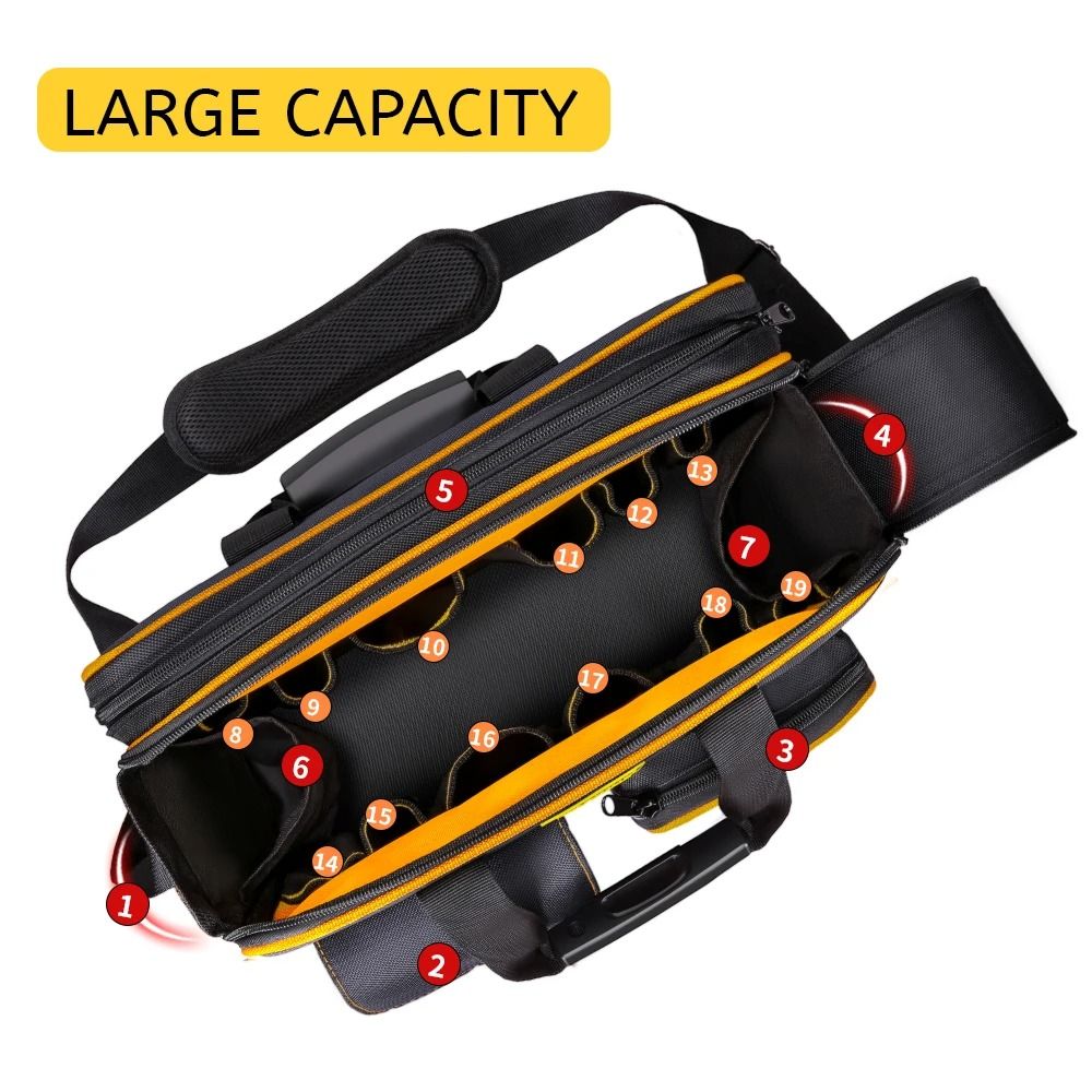 Premium Large-Capacity Heavy-Duty Multi-Functional Electrician Tool Bag