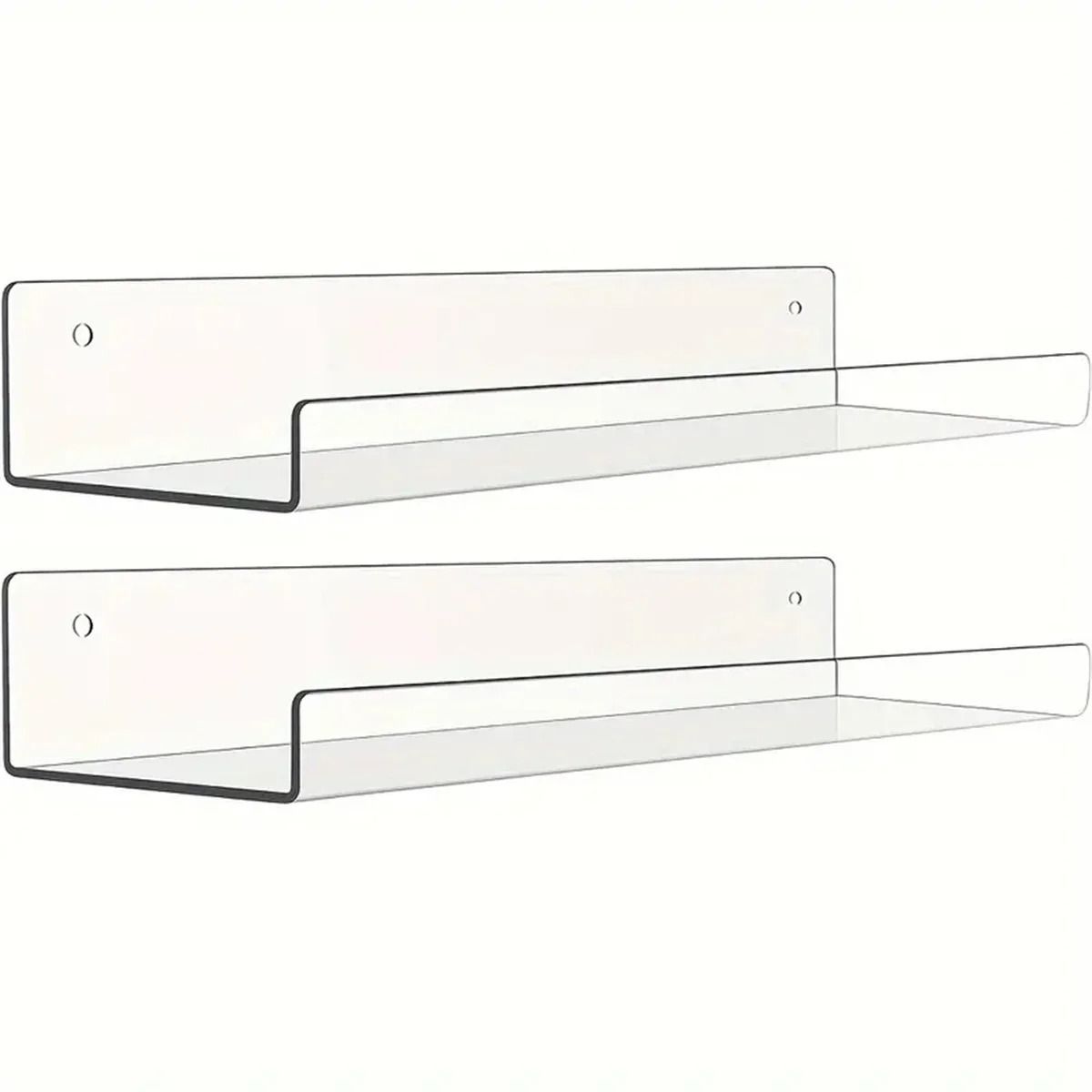 Clear Acrylic Floating Wall Shelves