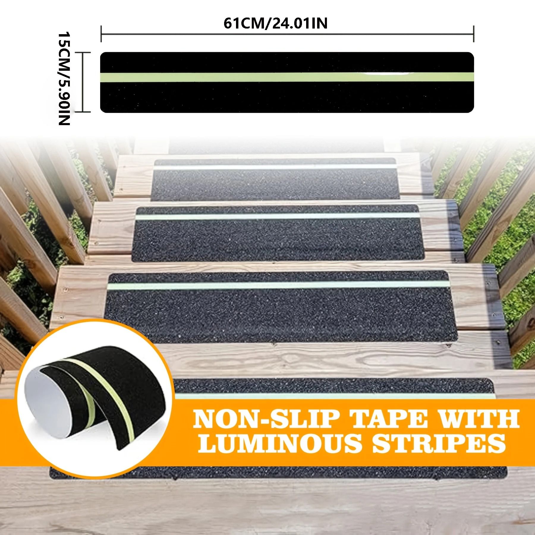 Glow-in-the-Dark Safety Anti-Slip Traction Tape