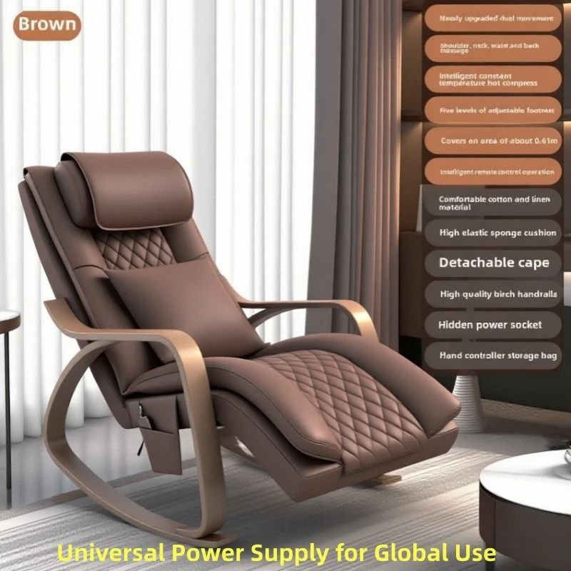 Ergonomic Overstuffed Massage Rocker Recliner – Heat, Vibration, & Full-Body Recovery